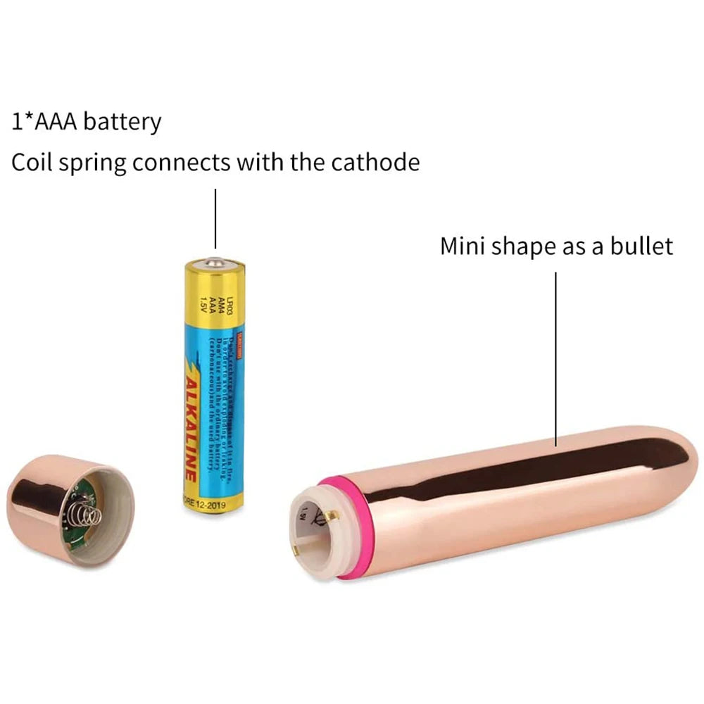 Mini vibrador tipo bala usable en ropa interior