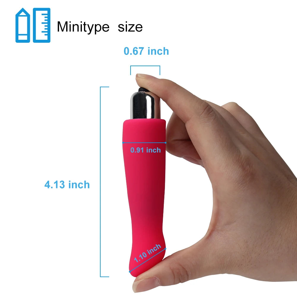 Mini vibrador tipo bala usable en ropa interior