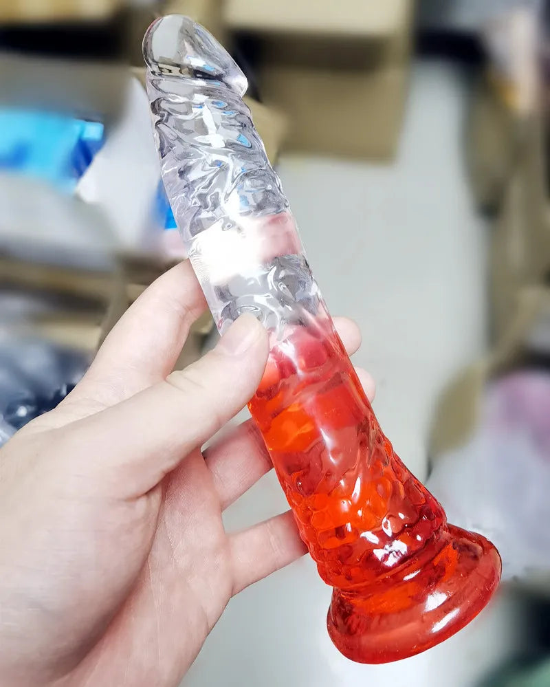 Dildos realistas de gelatina con ventosa