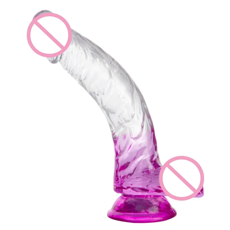 Dildos realistas de gelatina con ventosa