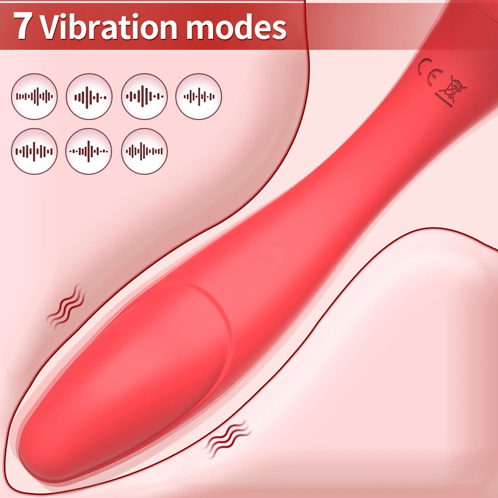 Vibrador y succionador de 2 en 1