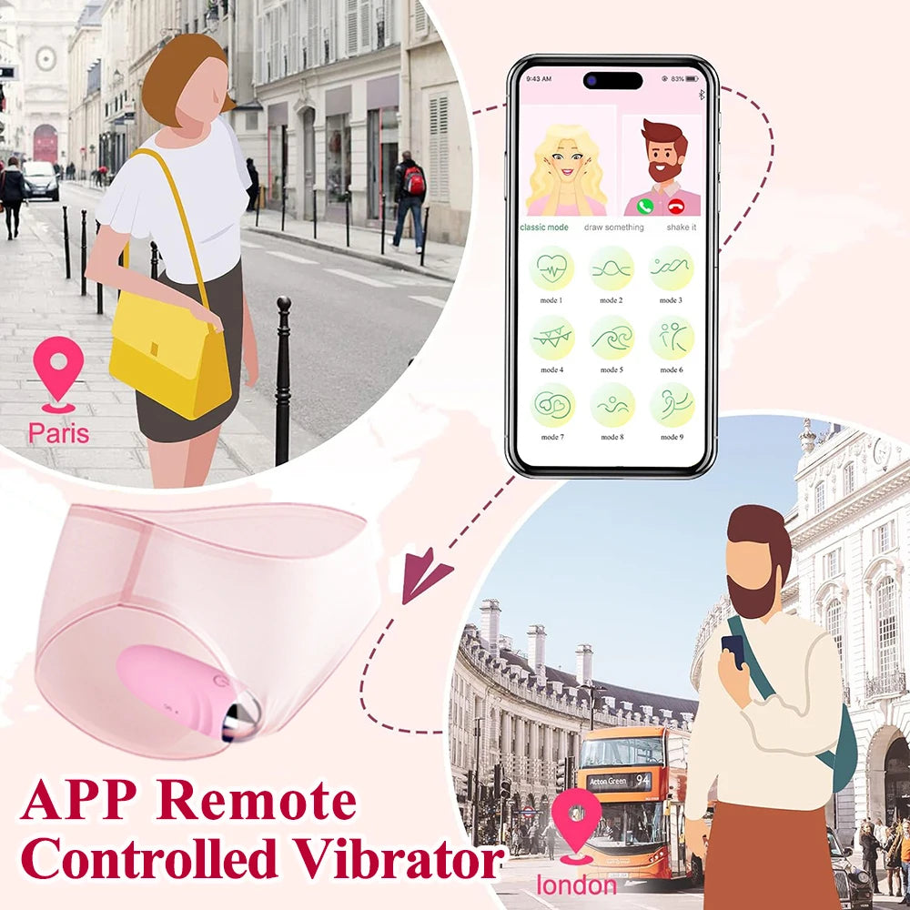 Vibrador inalámbrico Bluetooth usable en ropa interior