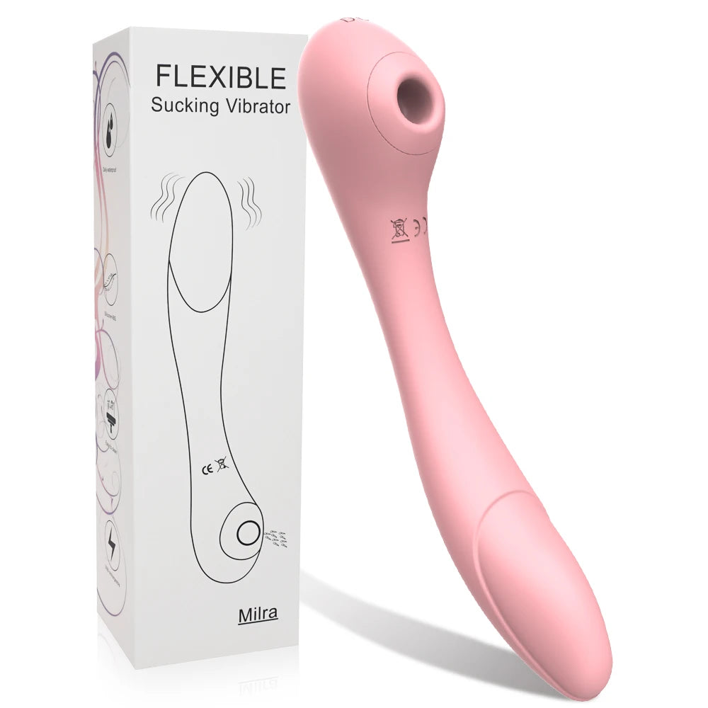 Vibrador y succionador de 2 en 1