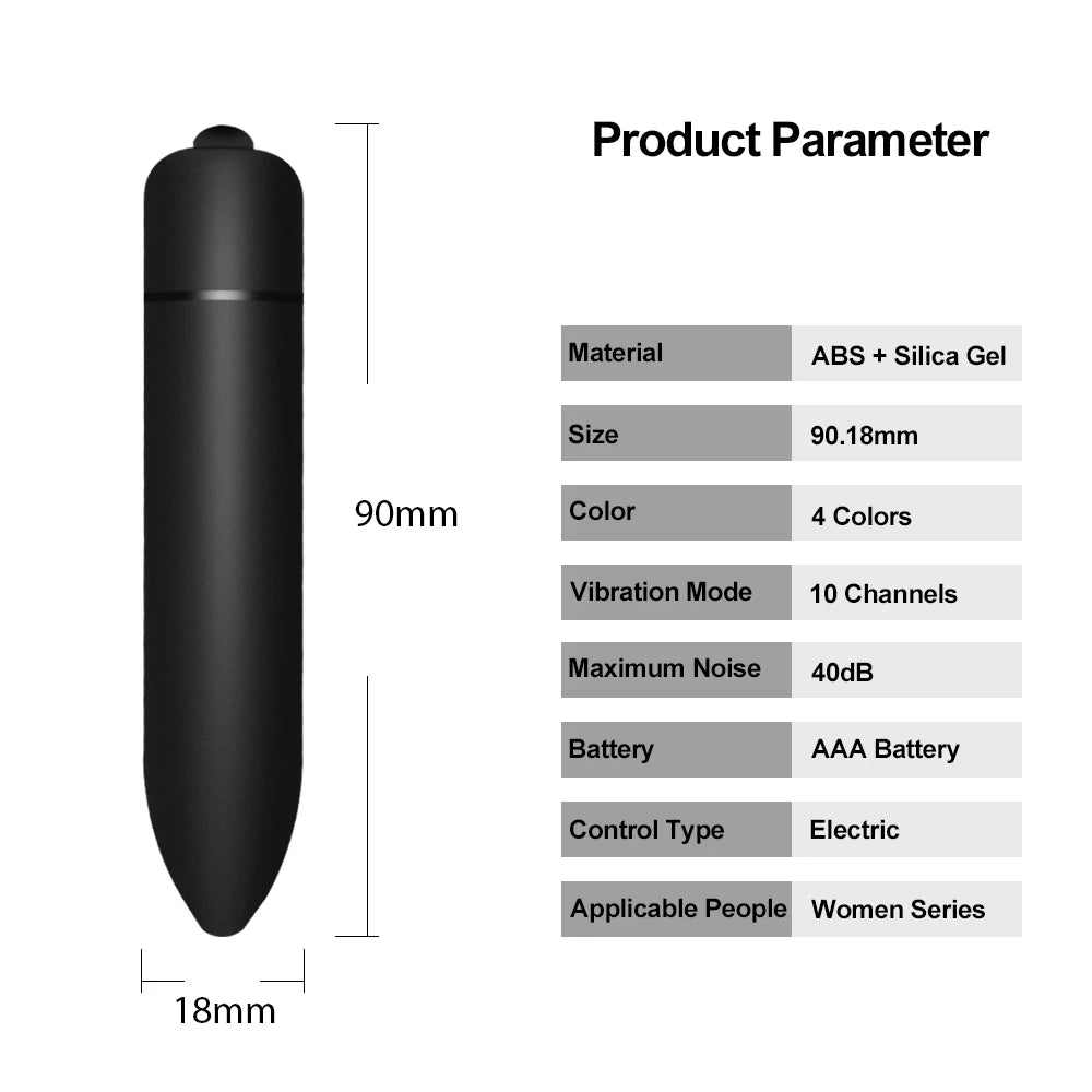 Mini Vibrador de bala de 10v velocidades