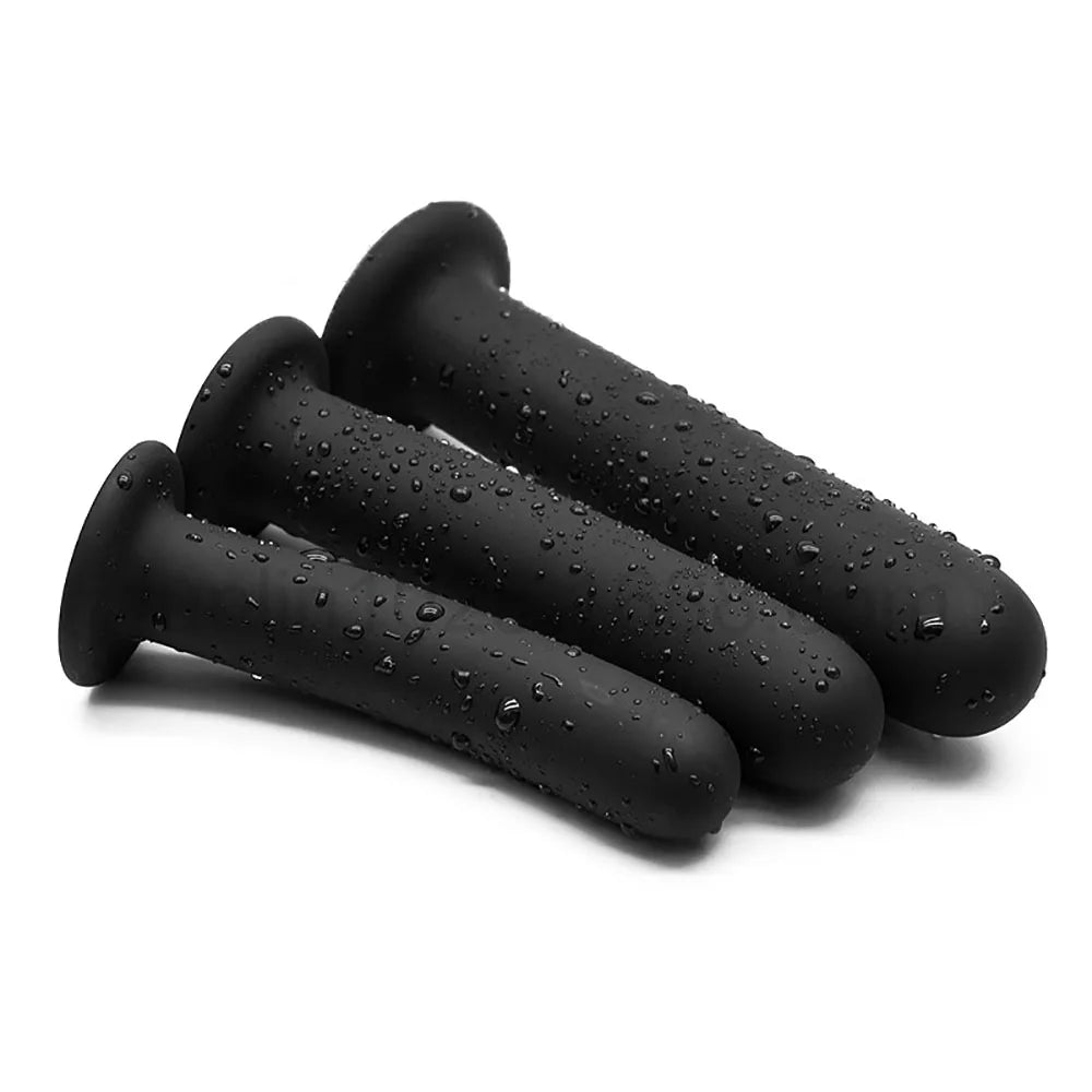 Juego de 3 tapones anales de silicona