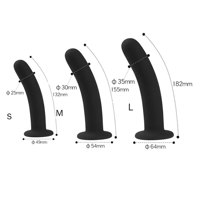 Juego de 3 tapones anales de silicona