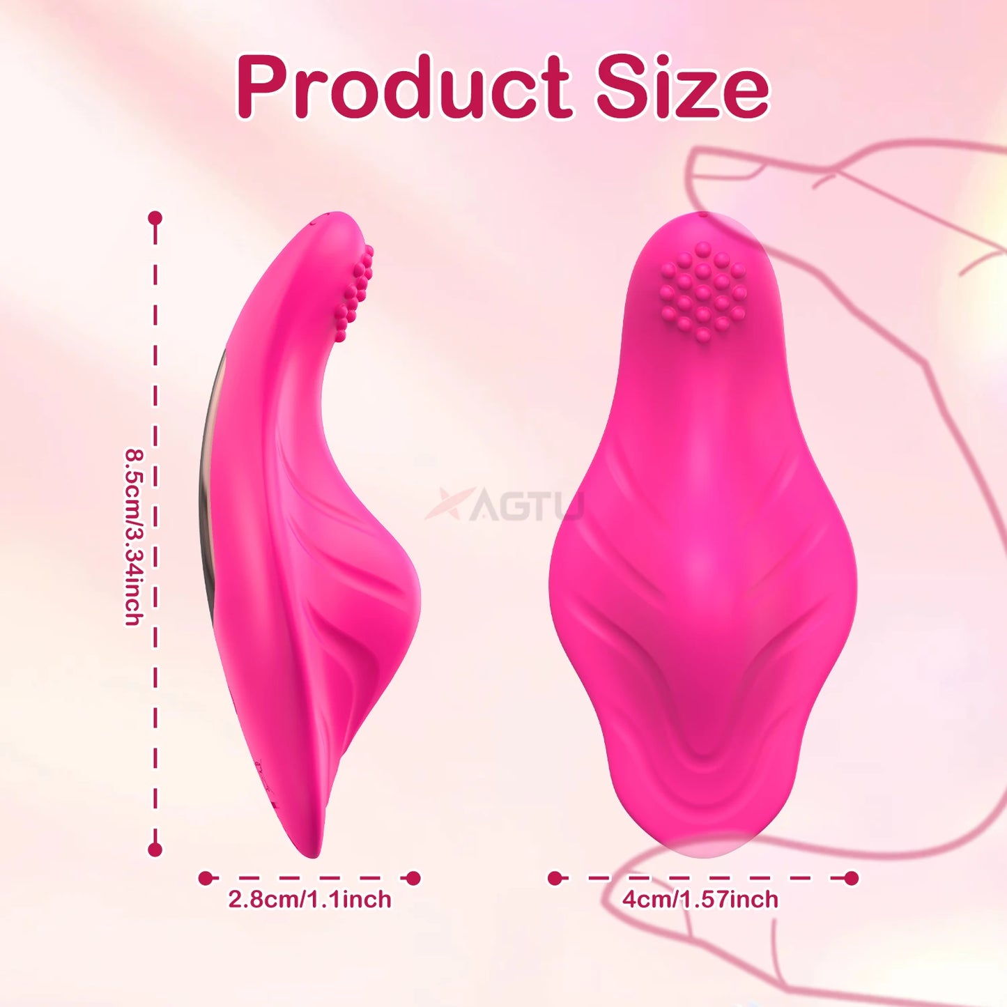 Vibrador con aplicación de control remoto usable en ropa interior