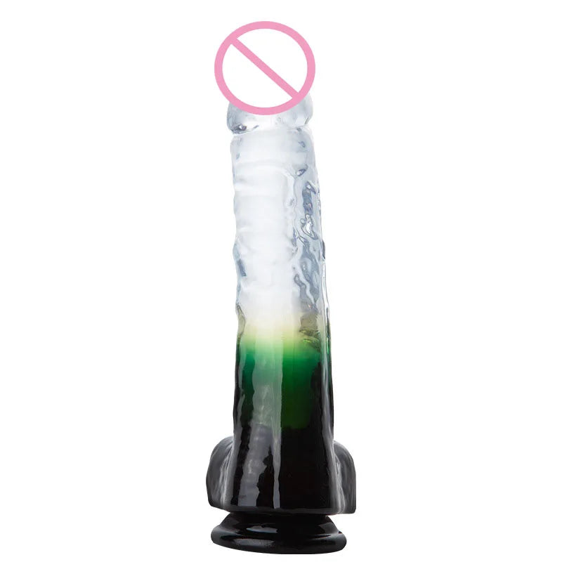 Dildos realistas de gelatina con ventosa