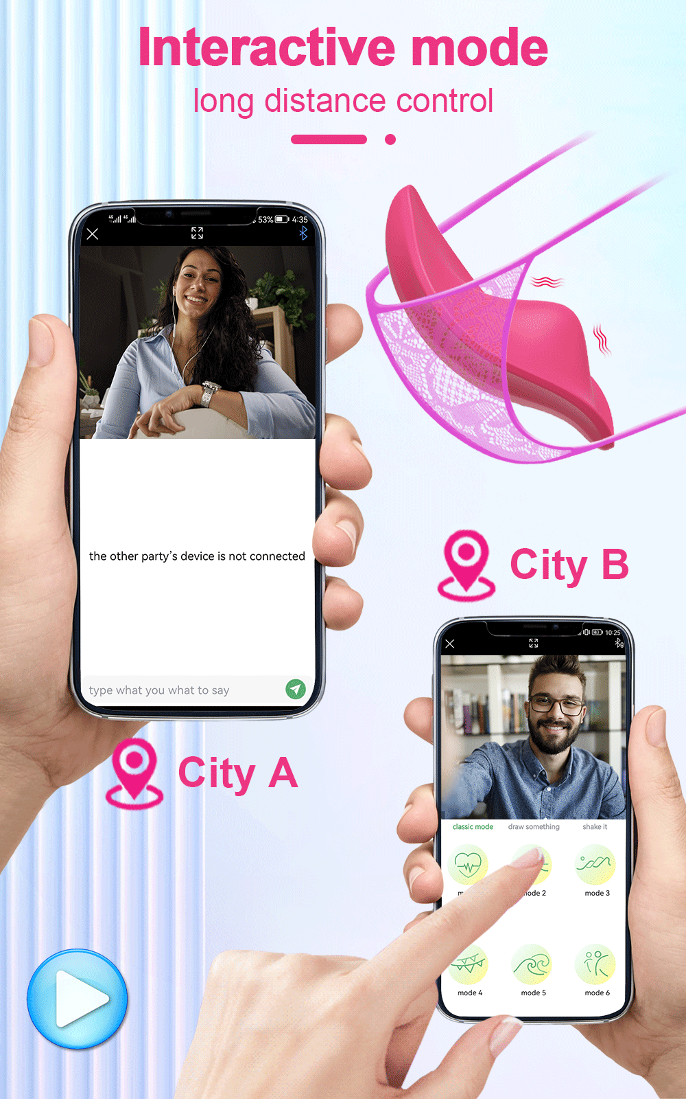 Vibrador portátil con Bluetooth