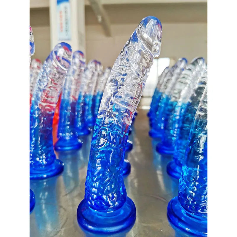 Dildos realistas de gelatina con ventosa