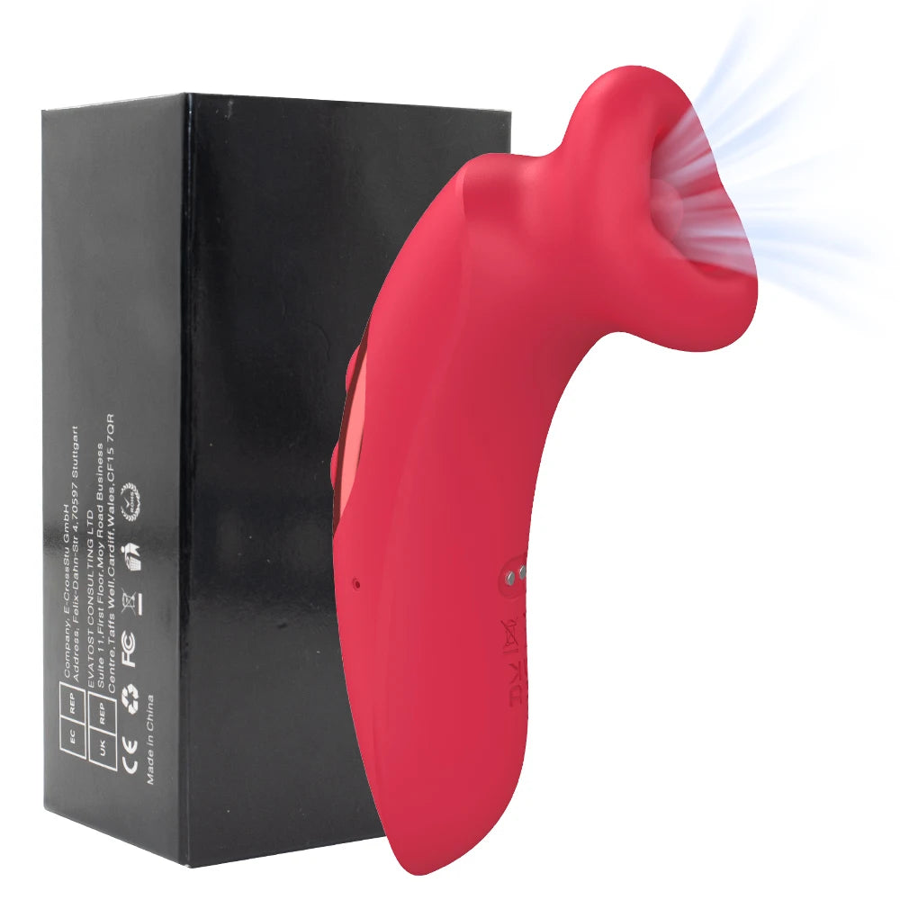 Vibrador ysuccionador con forma de boca