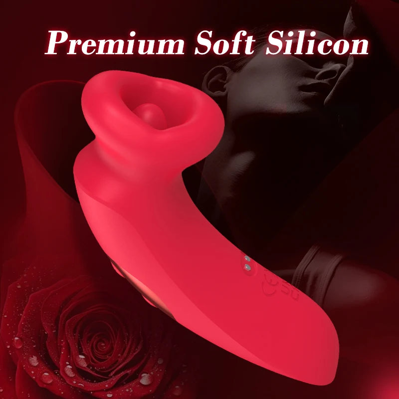 Vibrador ysuccionador con forma de boca