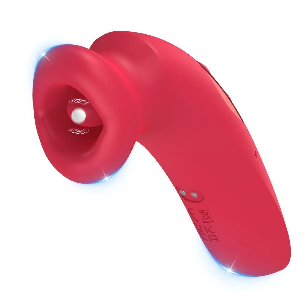 Vibrador ysuccionador con forma de boca