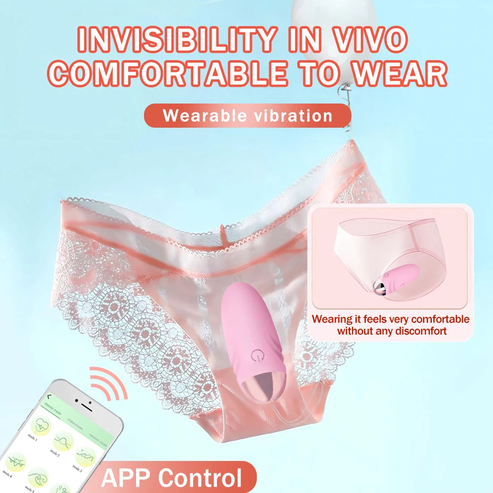 Vibrador inalámbrico Bluetooth usable en ropa interior