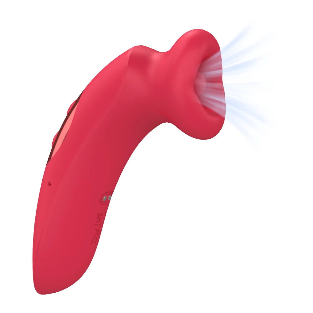 Vibrador ysuccionador con forma de boca