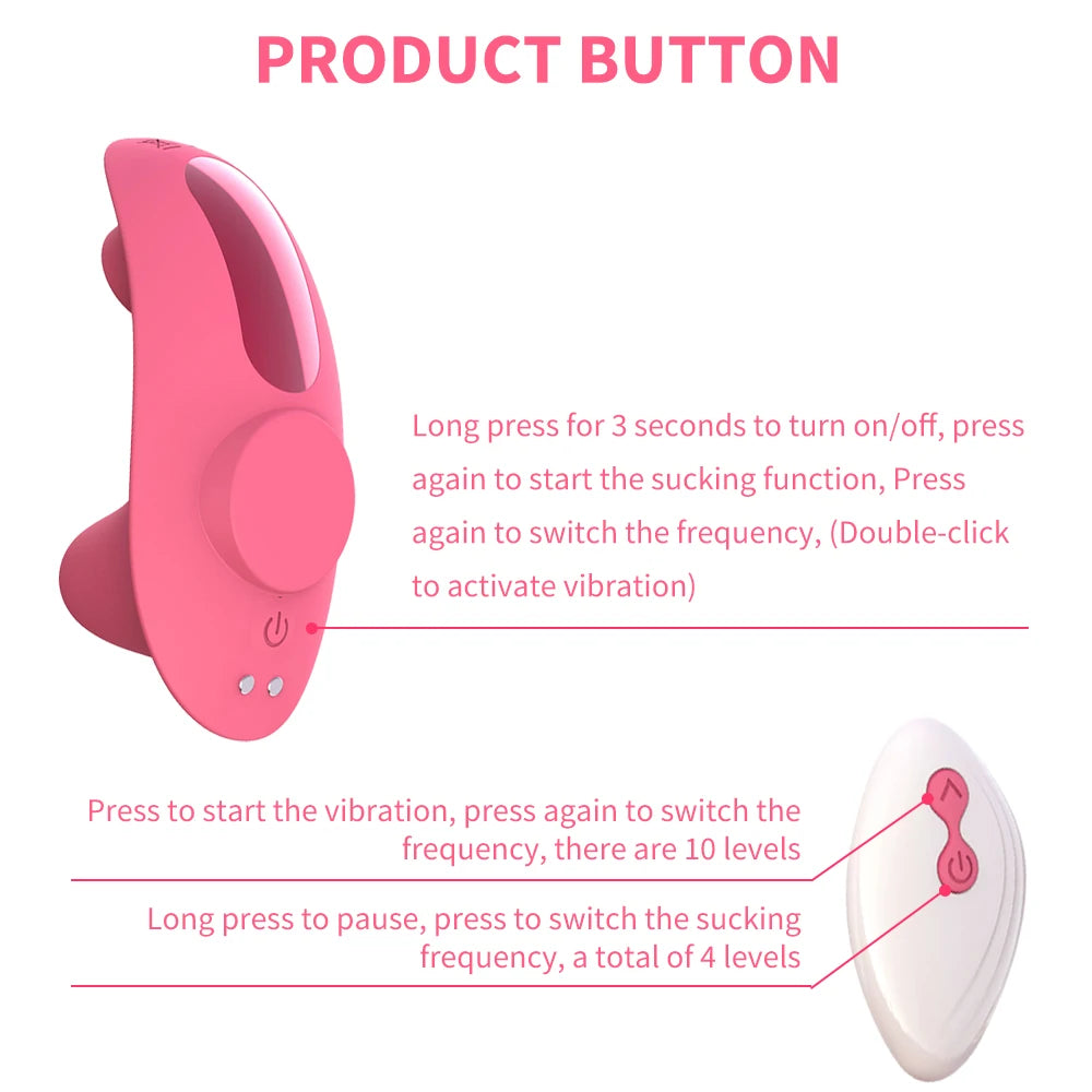 Mini succionador y vibrador usable en ropa interior