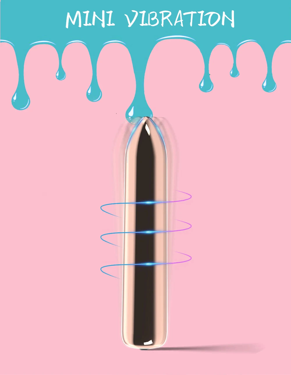 Mini vibrador tipo bala usable en ropa interior
