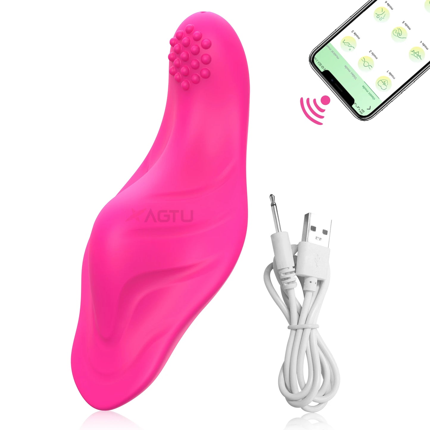 Vibrador con aplicación de control remoto usable en ropa interior