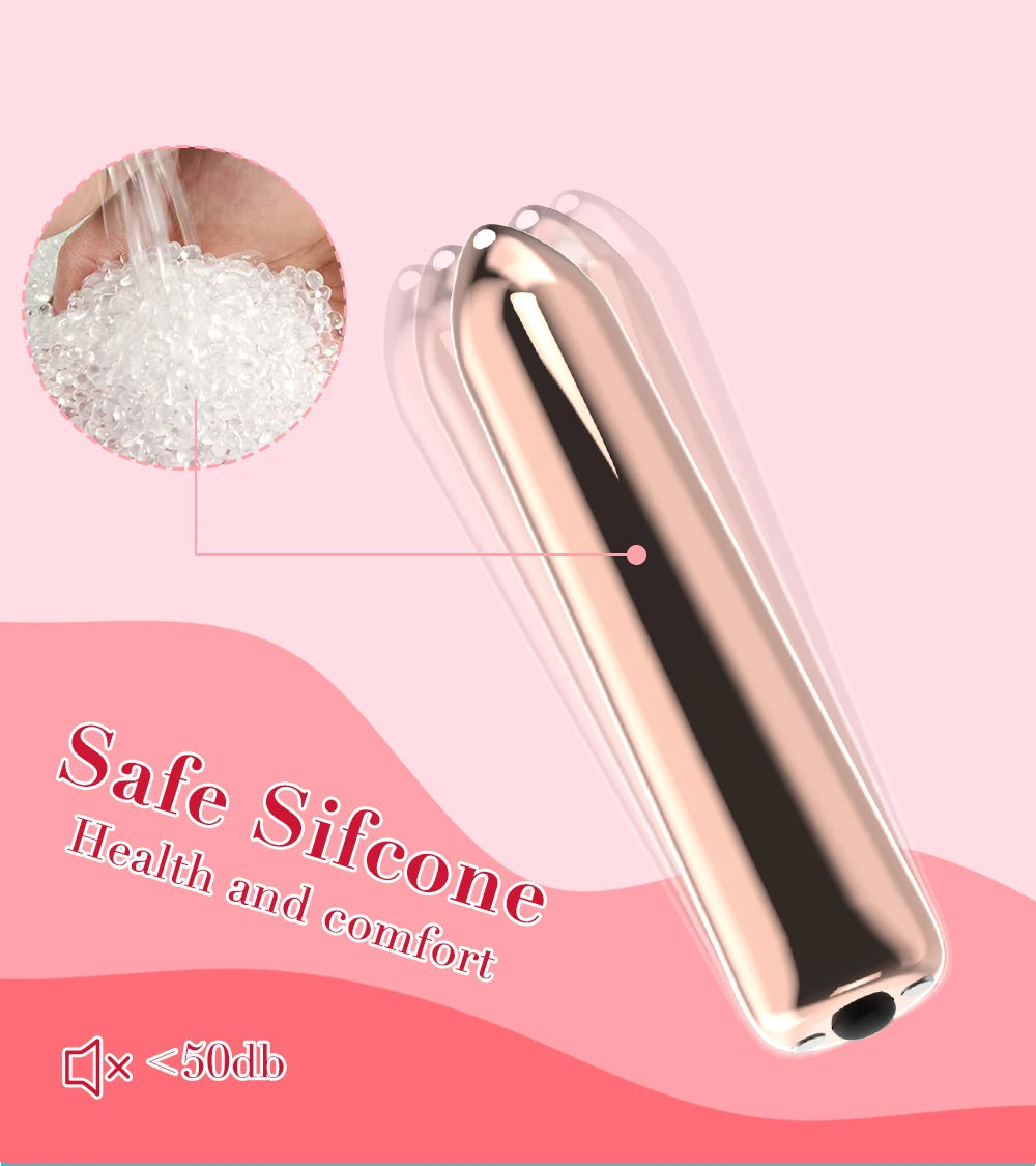 Mini vibrador tipo bala usable en ropa interior