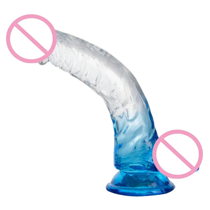 Dildos realistas de gelatina con ventosa