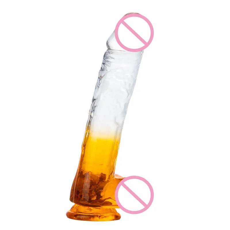 Dildos realistas de gelatina con ventosa