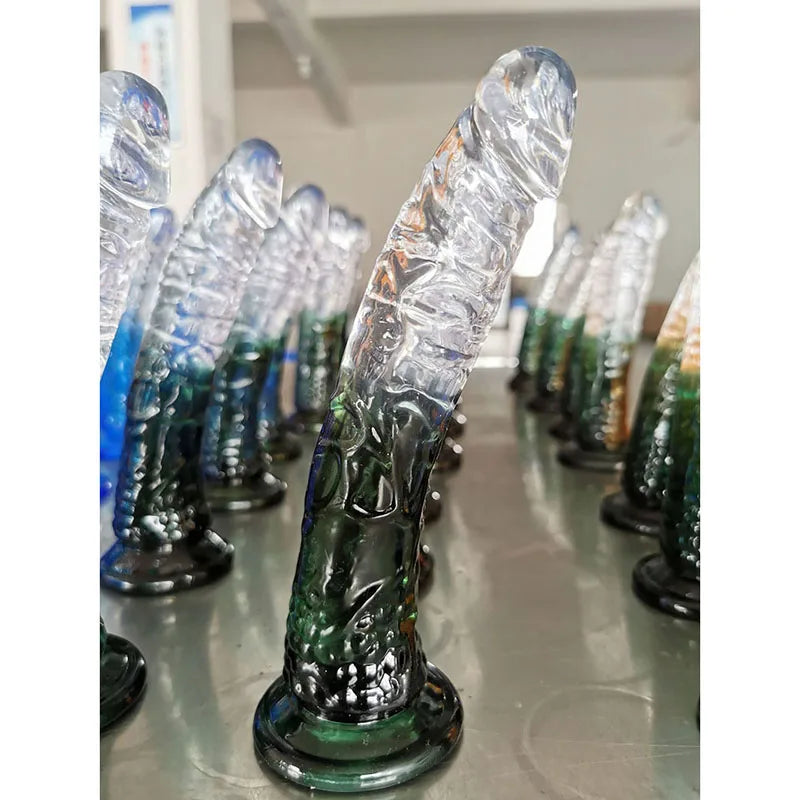 Dildos realistas de gelatina con ventosa
