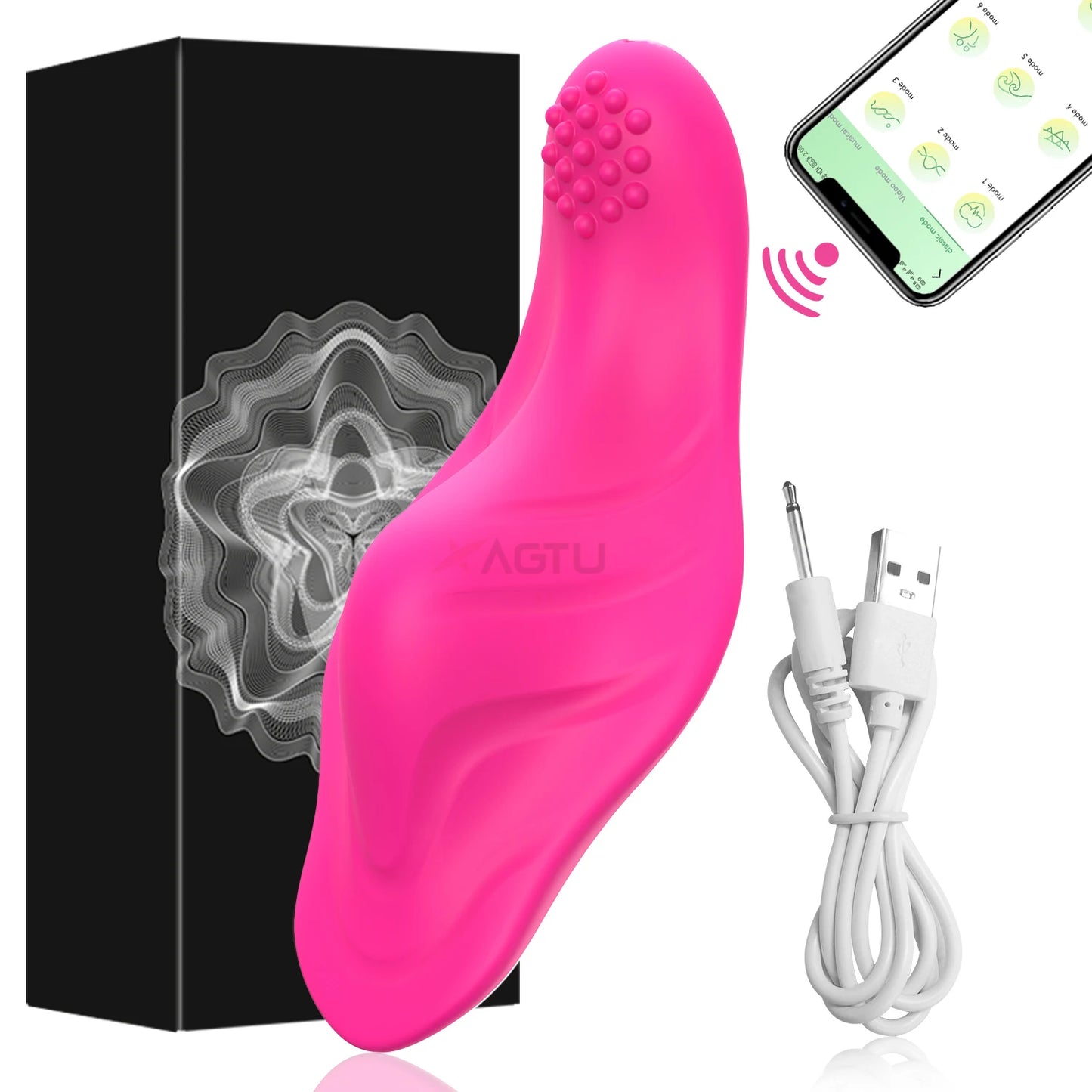 Vibrador con aplicación de control remoto usable en ropa interior