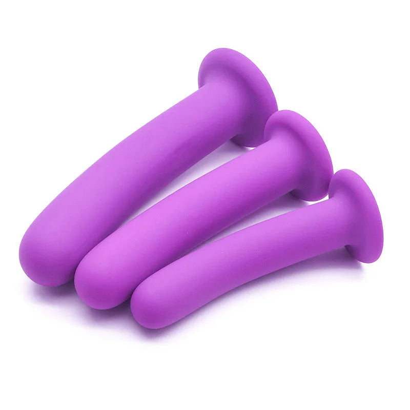 Juego de 3 tapones anales de silicona