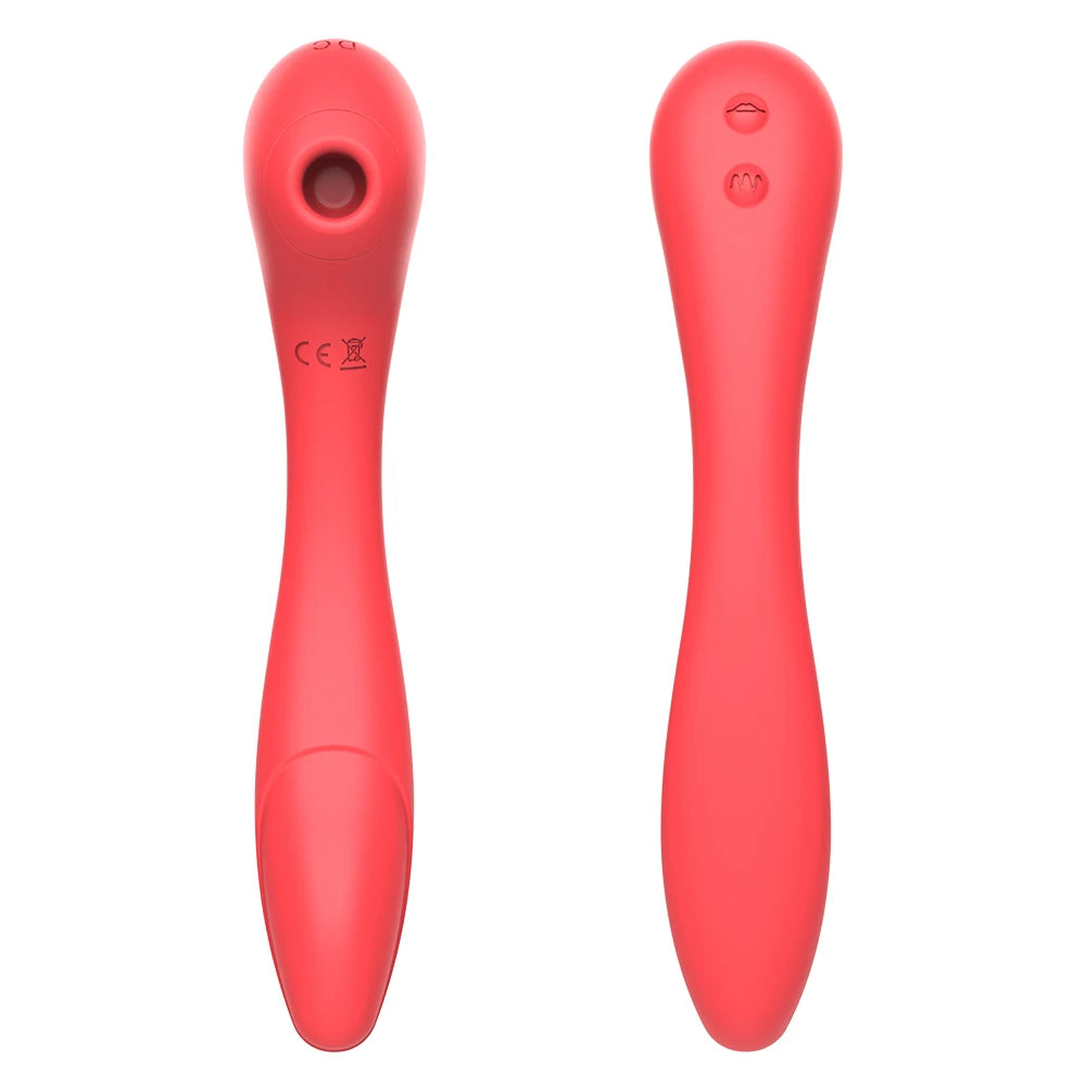 Vibrador y succionador de 2 en 1