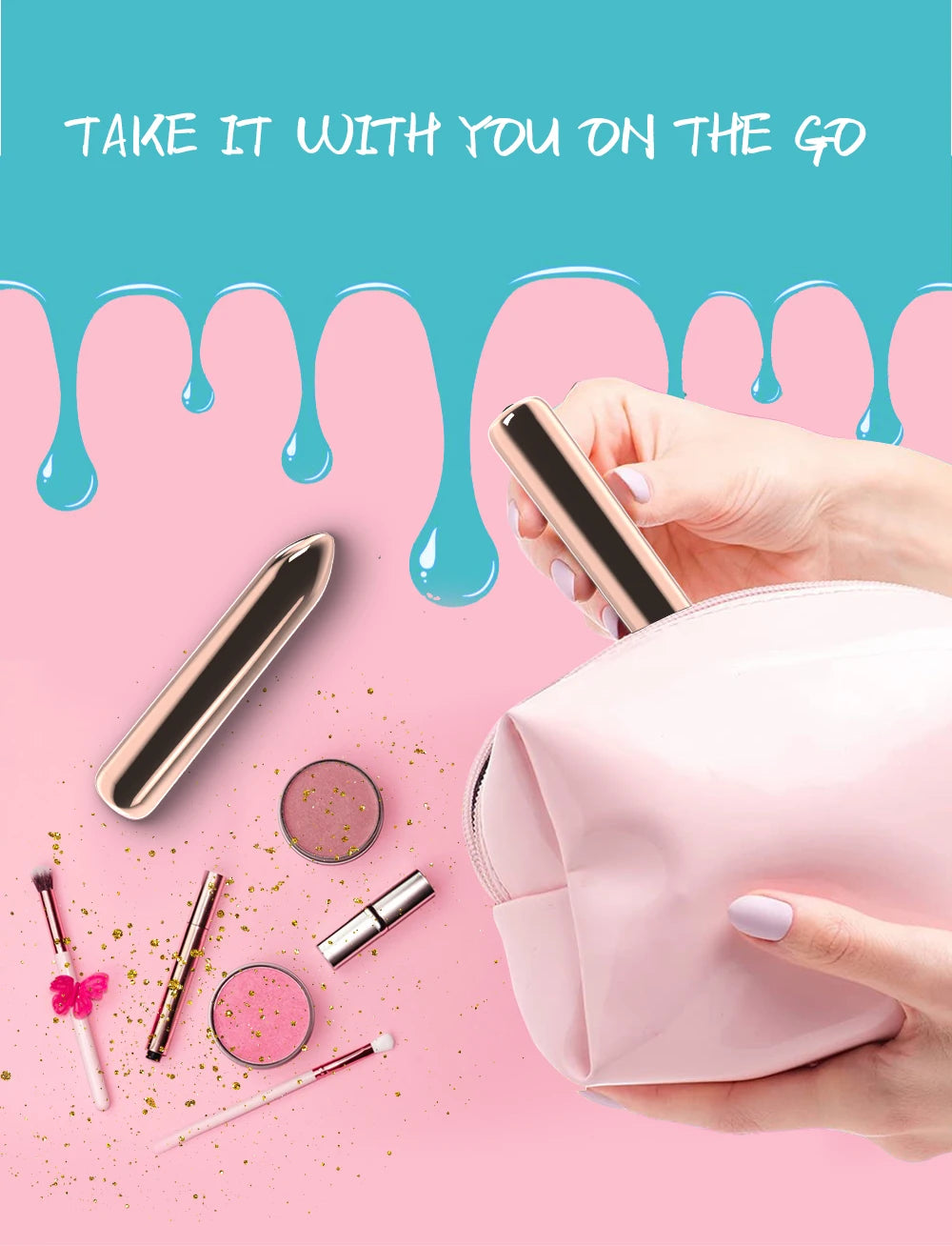Mini vibrador tipo bala usable en ropa interior