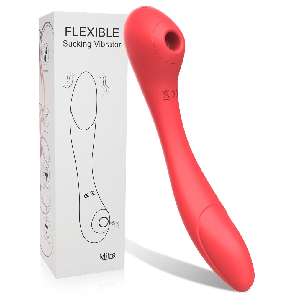 Vibrador y succionador de 2 en 1