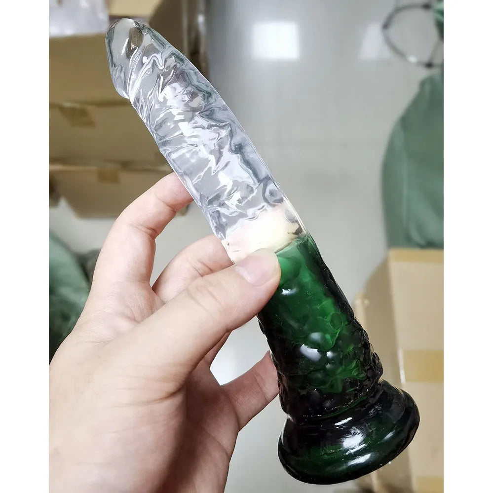 Dildos realistas de gelatina con ventosa