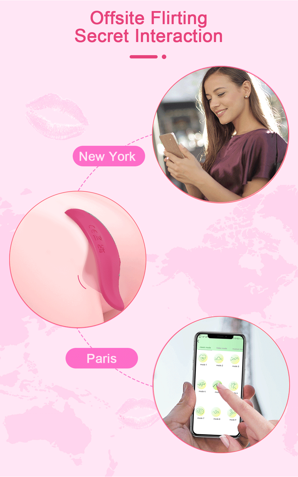Vibrador portátil con Bluetooth