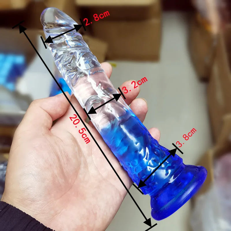 Dildos realistas de gelatina con ventosa