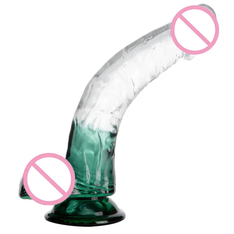 Dildos realistas de gelatina con ventosa