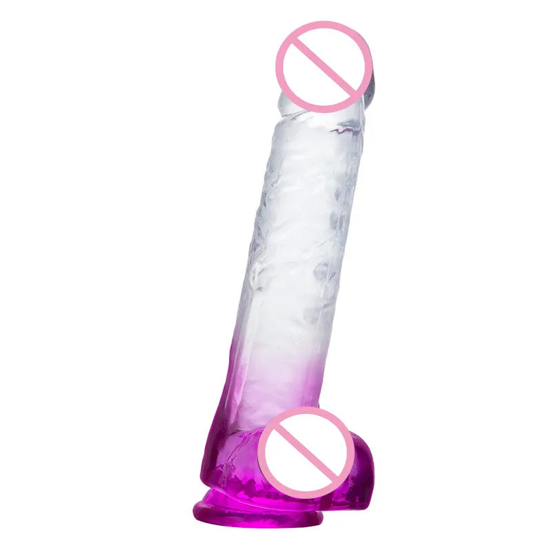 Dildos realistas de gelatina con ventosa