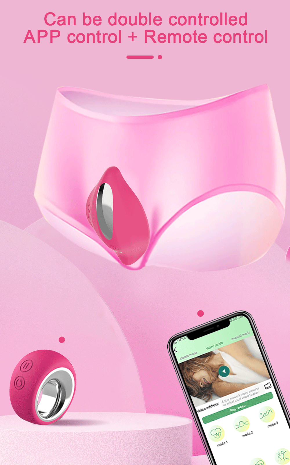 Vibrador portátil con Bluetooth