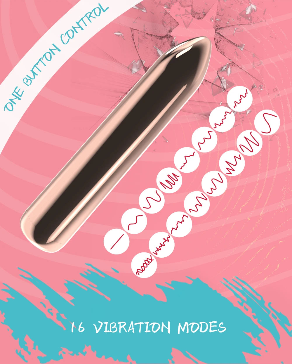 Mini vibrador tipo bala usable en ropa interior