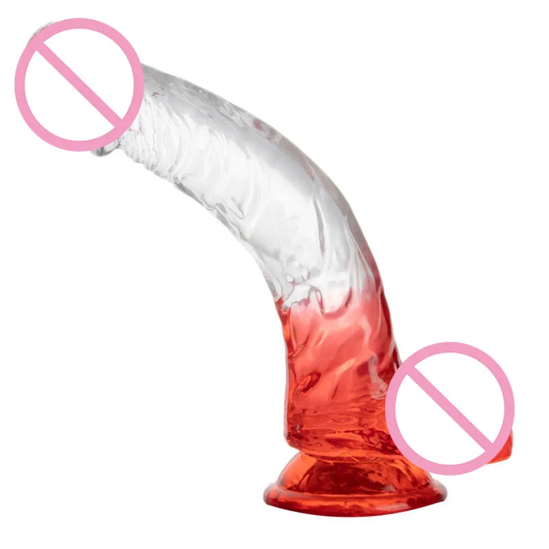Dildos realistas de gelatina con ventosa