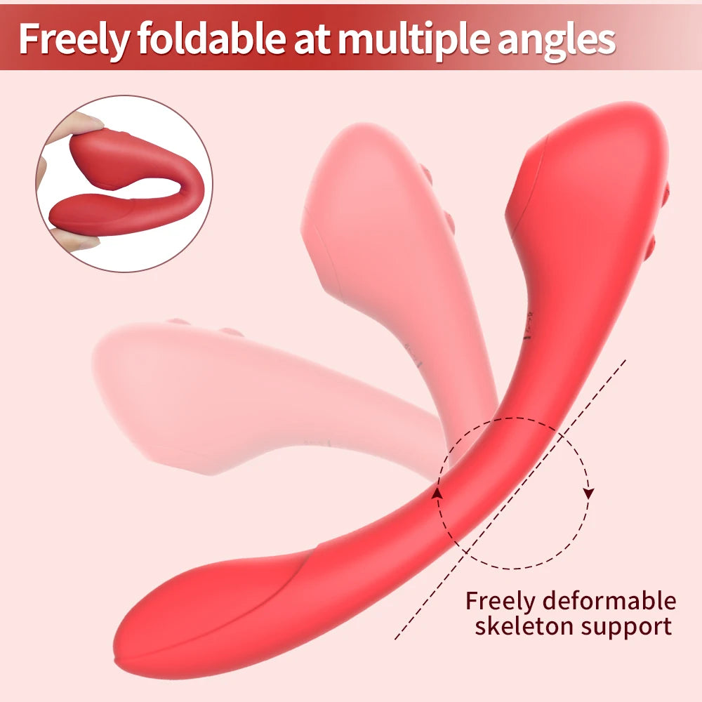 Vibrador y succionador de 2 en 1