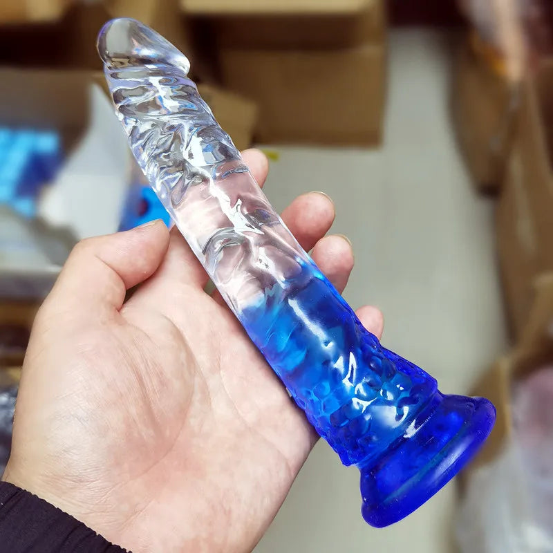 Dildos realistas de gelatina con ventosa