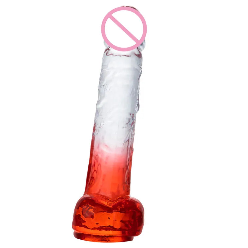 Dildos realistas de gelatina con ventosa