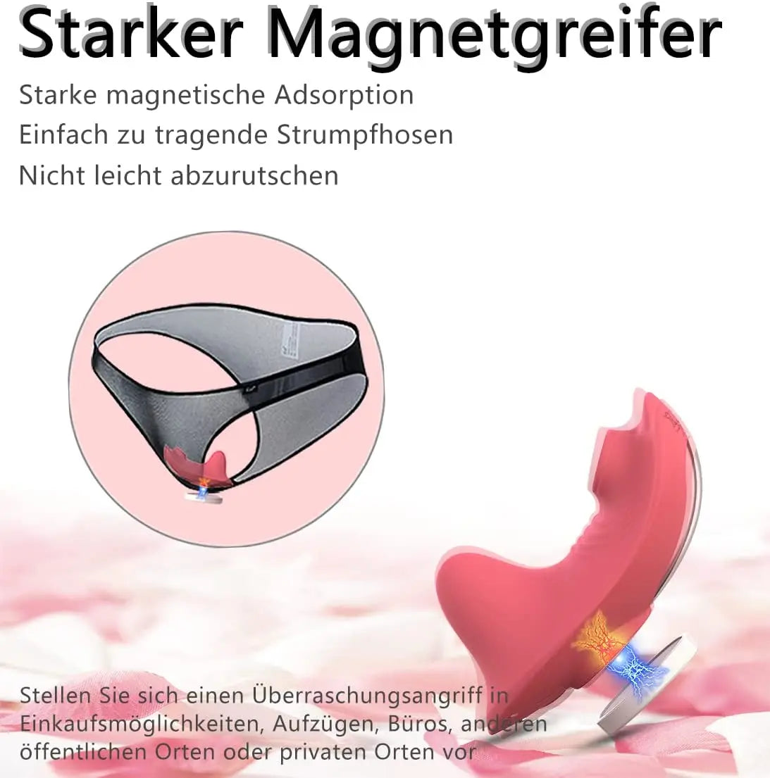 Mini succionador y vibrador usable en ropa interior
