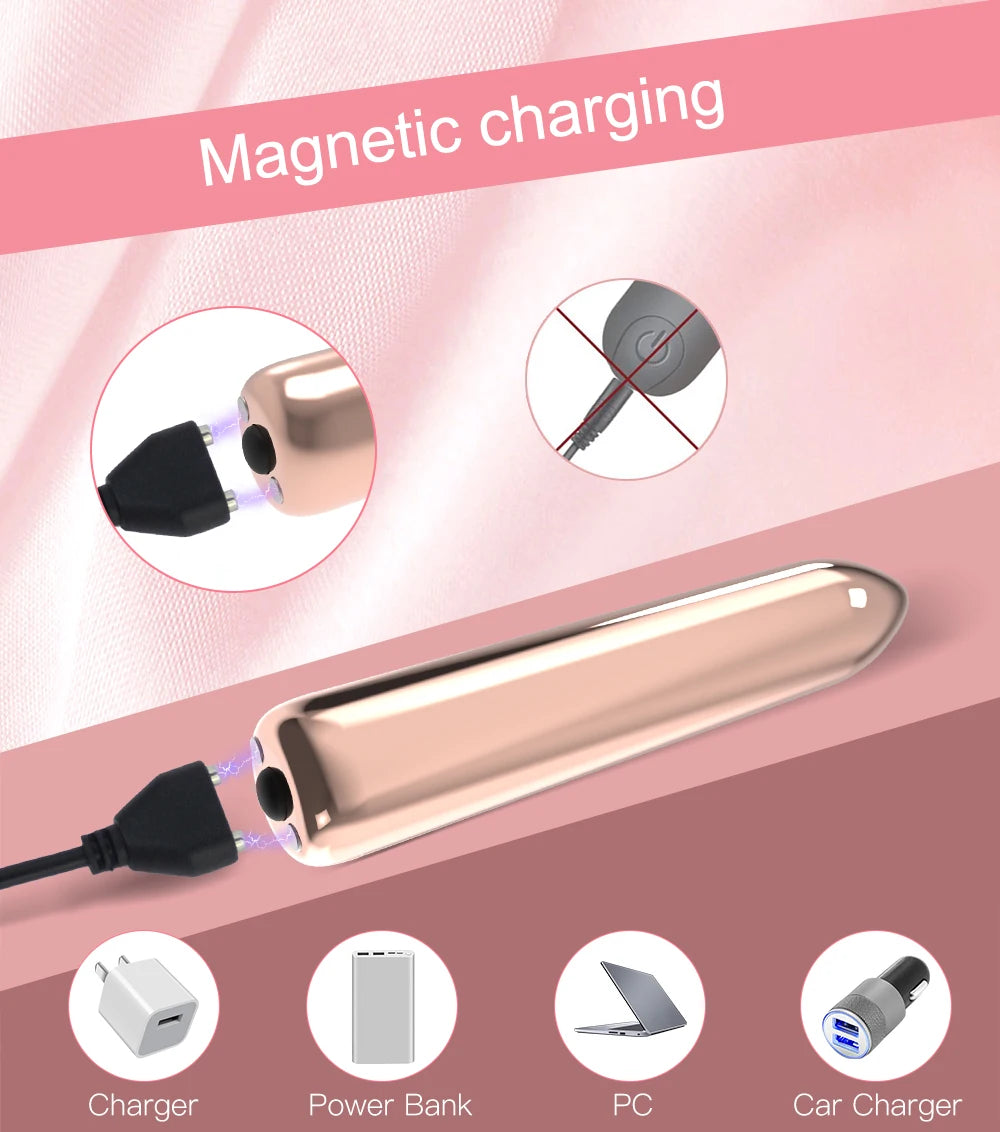Mini vibrador tipo bala usable en ropa interior