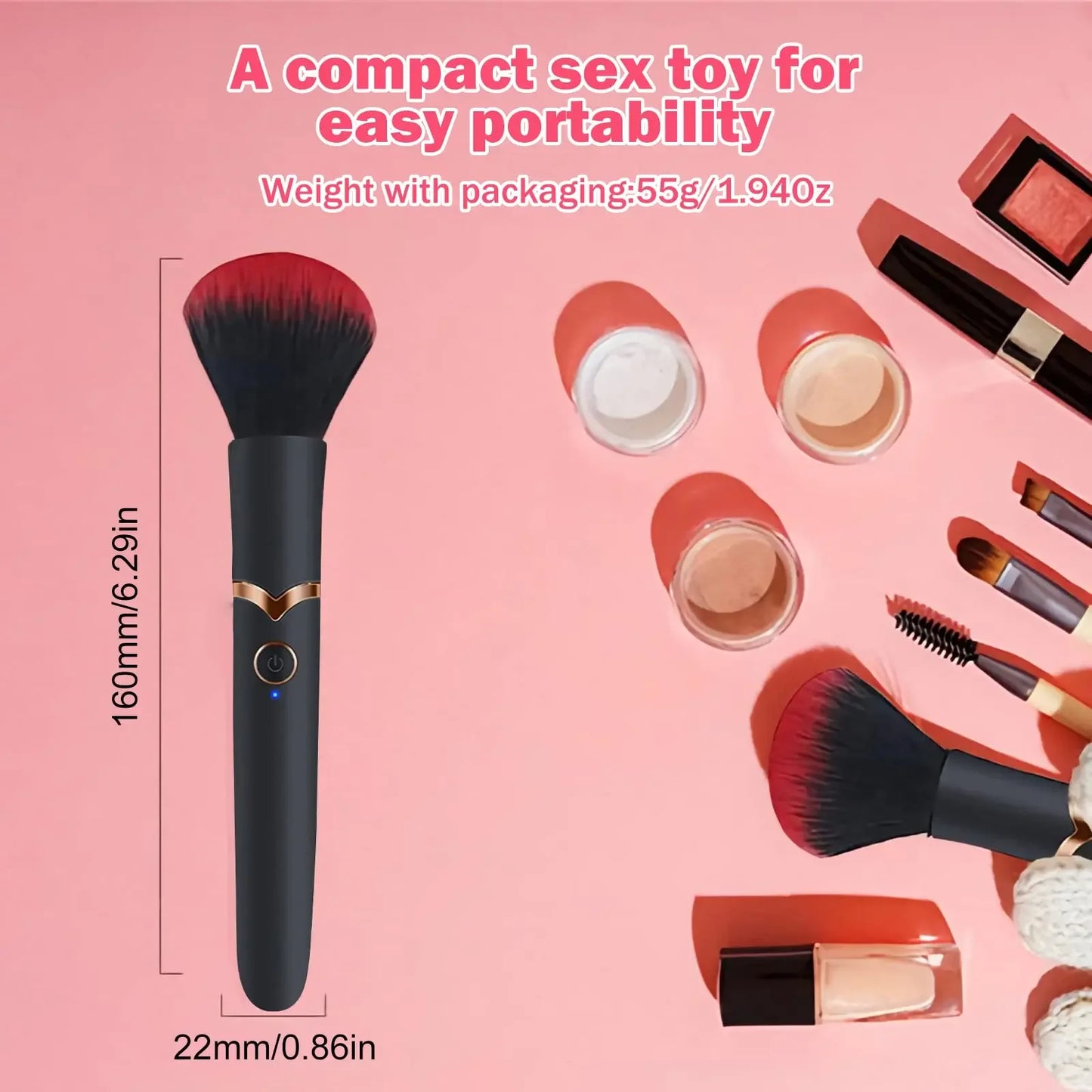 Vibrador mini con forma de pincel