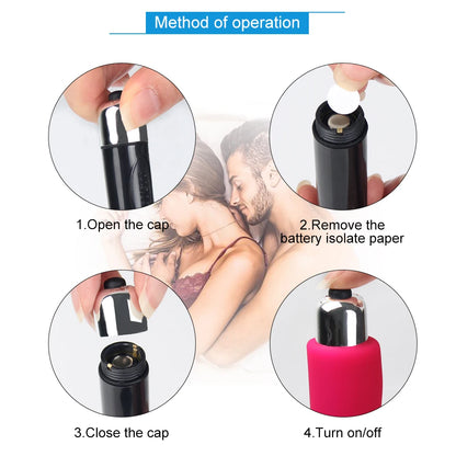 Mini vibrador tipo bala usable en ropa interior