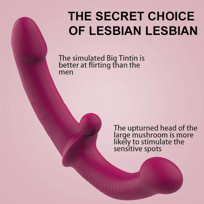 Dildo vibrador con correa sin tirantes