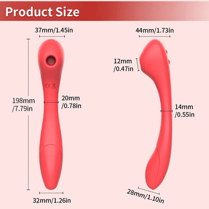 Vibrador y succionador de 2 en 1