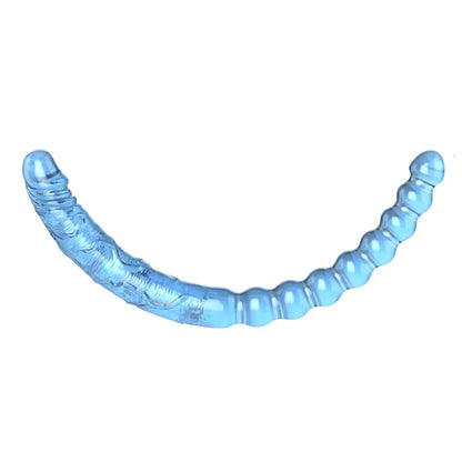 Dildo masturbador femenino azul transparente