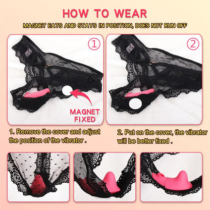 Mini succionador y vibrador usable en ropa interior